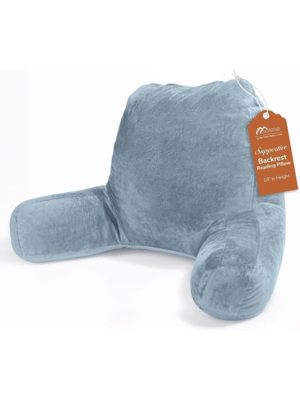〽️Reading Pillow for Bed Back Pillow Sitting Up 18 Backrest Cushion Greyish Blue